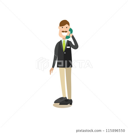 Hotel receptionist concept vector illustration in flat style Hotel receptionist concept vector illustration in flat style 115896550