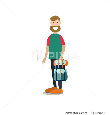 Hotel guest vector illustration in flat style 115896560