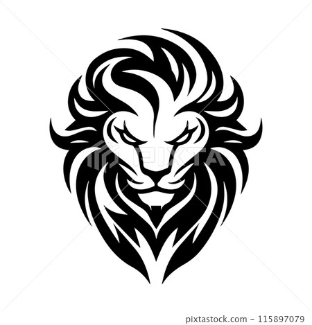 Fire Lion icon or modern line symbol. Vector line art and icon design with bold outline. Black and white Pixel Perfect minimalistic symbol isolated white background. Silhouette simple thin sign Fire Lion icon or modern line symbol. Vector line art and icon design with bold outline. Black and white Pixel Perfect minimalistic symbol isolated white background. Silhouette simple thin sign 115897079
