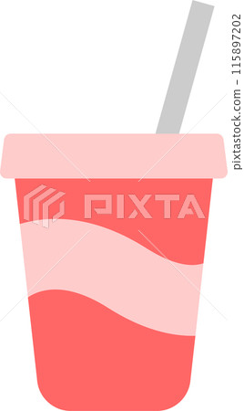 Illustration material of juice in a paper cup Illustration material of juice in a paper cup 115897202