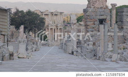 Buildings in the Ancient City of Ephesus, Ancient Buildings. Historical places. High quality photo 115897834