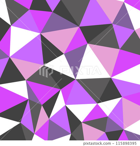 Polygonal rainbow mosaic background. Abstract low poly vector illustration. Triangular pattern in halftone style. Template geometric business design with triangle for poster, banner, card, flyer 115898395