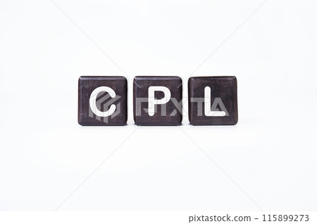 CPL Cost Per Lead word written on dark cubes on a white background CPL Cost Per Lead word written on dark cubes on a white background 115899273
