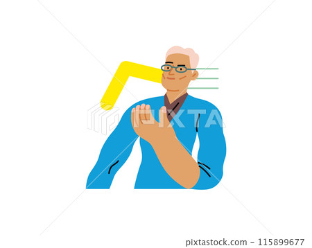 Creative Workspace: Video Conference, modern flat vector concept illustration of person engaging in virtual business meeting Connectivity, collaboration, digital interaction, remote work, productivity 115899677