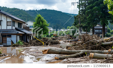 Damage from heavy rains, flooding, fallen trees 115900013