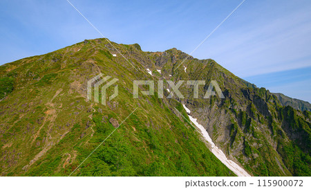 從「駱駝背」山頂看到的群馬縣谷川岳西九郎山脊 從「駱駝背」山頂看到的群馬縣谷川岳西九郎山脊 115900072