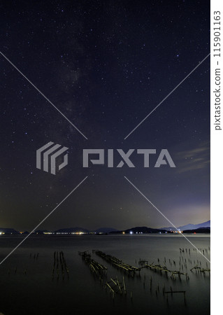 瀨戶內海的秋天星空,銀河向西傾斜 瀨戶內海的秋天星空,銀河向西傾斜 115901163