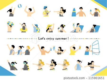 people enjoying summer 115901651