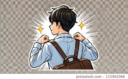 某人熱情地去上班的後視圖 115902066