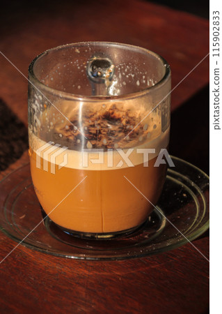 A Warm Cup of Mocha Coffee in the Morning 115902833