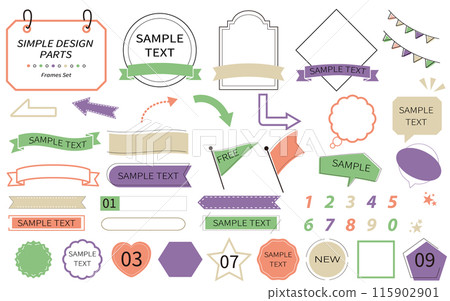 Easy to use, simple and stylish frame set in autumn and Halloween colors Easy to use, simple and stylish frame set in autumn and Halloween colors 115902901