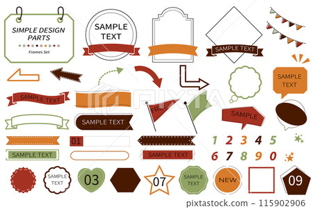 Easy-to-use, simple and stylish frame set, autumn colors Easy-to-use, simple and stylish frame set, autumn colors 115902906