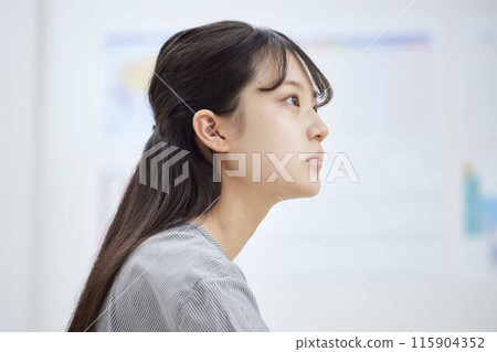 High school girls taking classes at a prep school 115904352