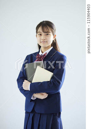 High school girl in winter uniform 115904403