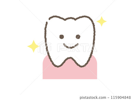 Healthy gums and teeth illustration 115904848
