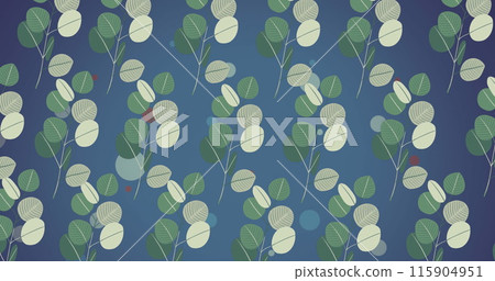 Image of leaves on blue background Image of leaves on blue background 115904951