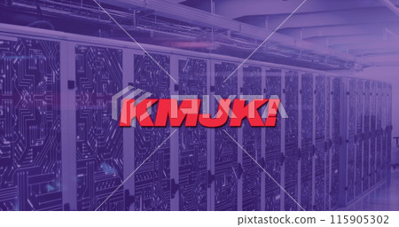 Image of kick over violet server room 115905302