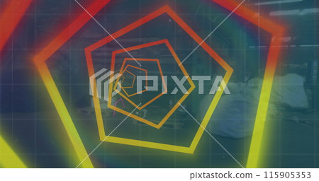 Image of data processing over shapes 115905353