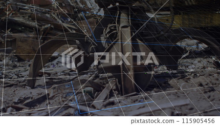 Image of data processing over rubbish dump 115905456