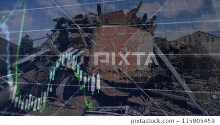 Image of data processing over rubbish dump 115905459