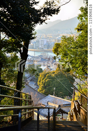<Aichi Prefecture> View of the townscape from Naritasan in Inuyama City <Aichi Prefecture> View of the townscape from Naritasan in Inuyama City 115906816