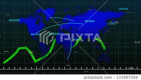 Image of data processing over black background Image of data processing over black background 115907269