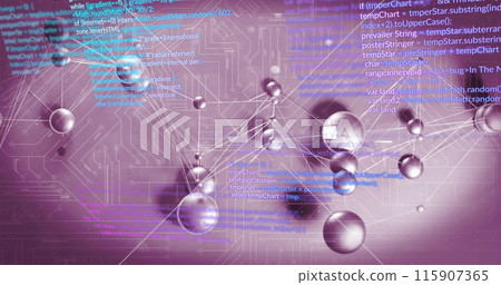 Image of network of connections over pink background Image of network of connections over pink background 115907365