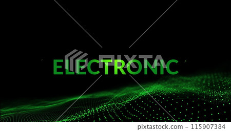Image of electronic text on black background... - Stock Illustration ...