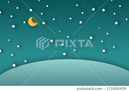 Christmas background in winter with snow falling 115908439