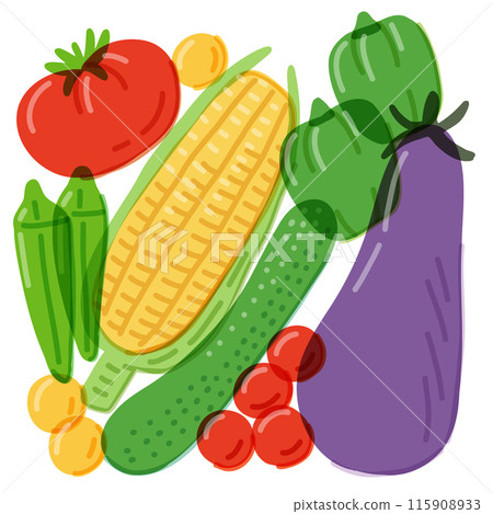 Summer vegetable set Summer vegetable set 115908933