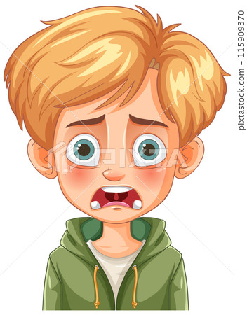 Worried Boy with Missing Tooth 115909370