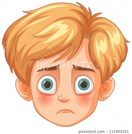 Sad Boy with Blonde Hair Sad Boy with Blonde Hair 115909381
