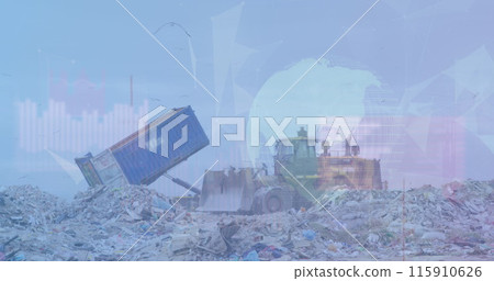 Image of data processing over rubbish dump 115910626