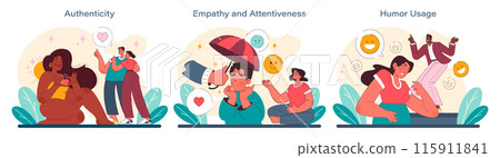 Rizz concept set. Illustrations of genuine... - Stock Illustration ...