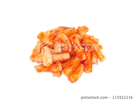 Radish kimchi, spicy kakuteki [white background, cutout] 115912216