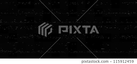 Static white noise texture. Lost or bad TV signal concept. Random rippled video tape background. Glitch vhs pixel noise wallpaper. Image distressed backdrop effect. Vector black crt tv screen 115912459