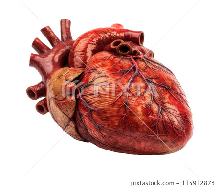 Detailed 3d Human Heart Organ Model Isolated on White Background. 115912873
