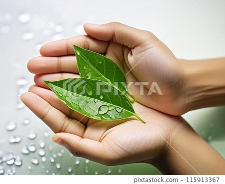 拿著葉子的手 115913367