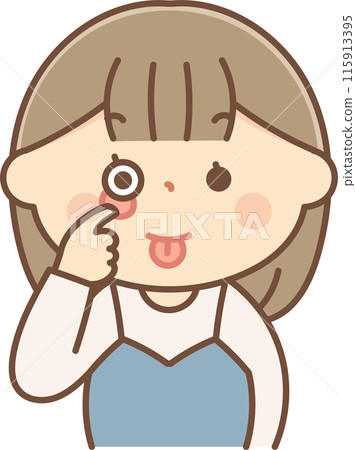 一個女人玩遊戲的插圖 一個女人玩遊戲的插圖 115913395