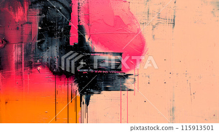 Abstract Expressionist Painting Art in Bold Colors 115913501