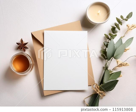 White notepaper and natural background White notepaper and natural background 115913808