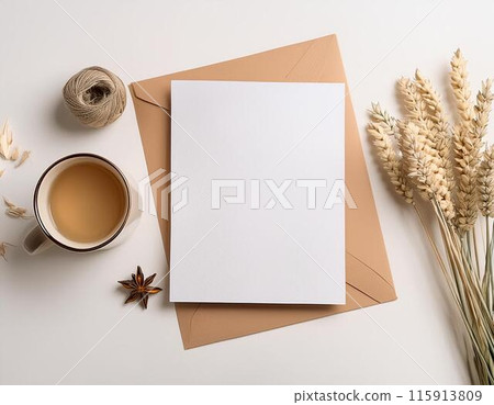 白色文具和自然背景 白色文具和自然背景 115913809