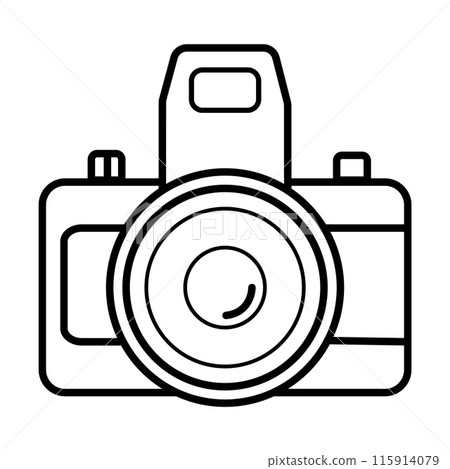 No Recording Retro Camera Clipart for Digital Art Projects. Vintage Photo Camera Illustrations. Vintage Single Use Disposable Camera Vector Icon. Vector illustration 115914079