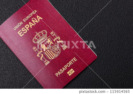 Physical paper international passport of a Spanish citizen Physical paper international passport of a Spanish citizen 115914565