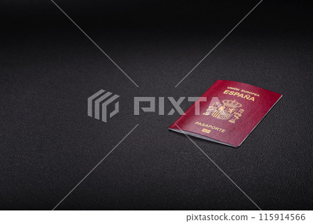 Physical paper international passport of a Spanish citizen Physical paper international passport of a Spanish citizen 115914566