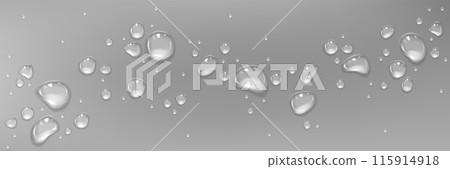Water drops on wet surface Water drops on wet surface 115914918