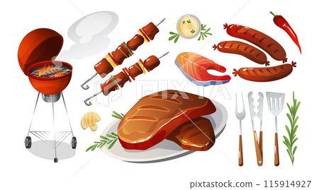 BBQ party food and tools set 115914927