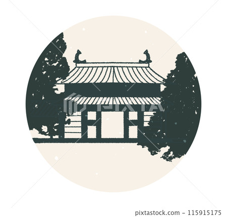 茨城縣水戶城遺址插圖素材 115915175