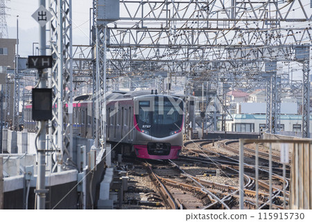 Keio Line Shinjuku bound train Takahatafudo Station Keio 5000 series Keio Line Shinjuku bound train 115915730
