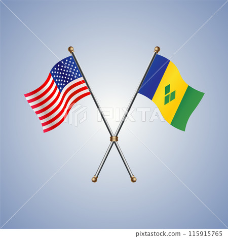 United States and ST. Vincent Grenadines flags relations 115915765
